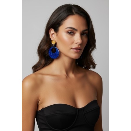 Boucle originale acier  inoxydable et résine