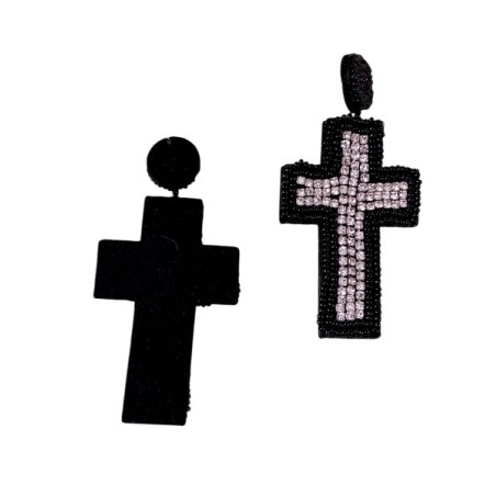 Boucles d’oreilles Croix faites main