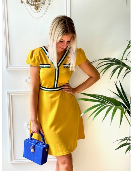 Robe chic jaune deals