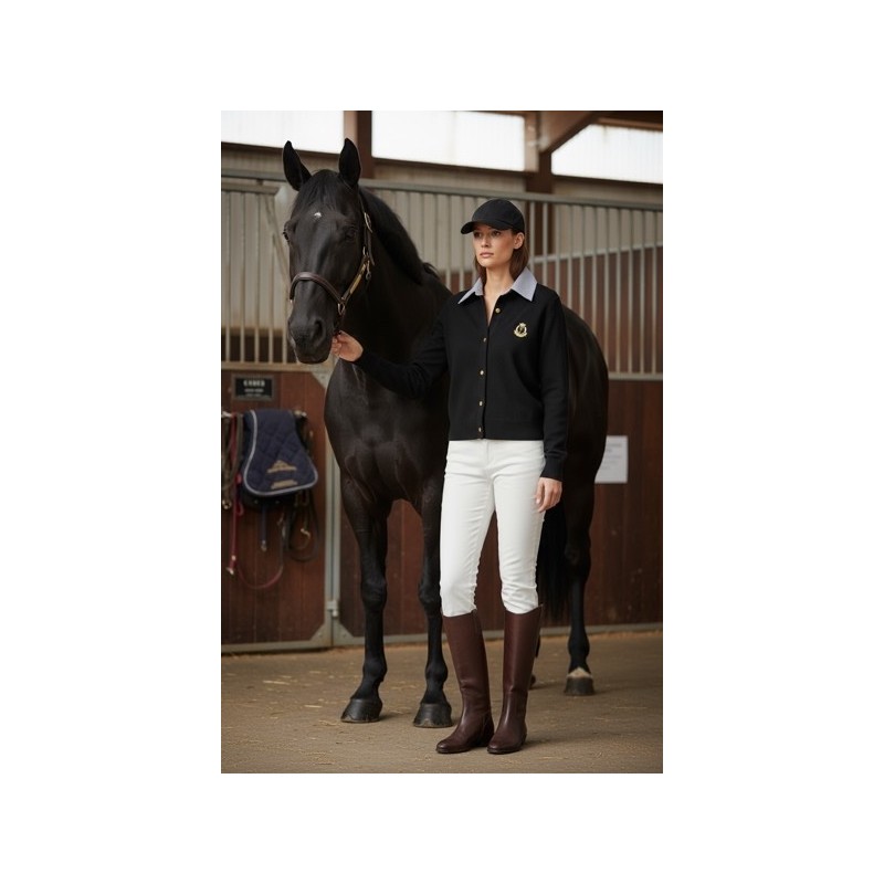 Gilet noir avec col intégré Gilet noir avec col intégré