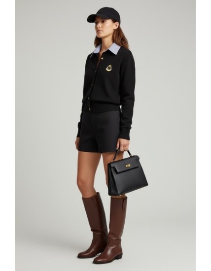 Gilet noir avec col intégré