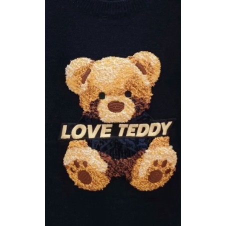 Pull Femme Motif Ours Brodé – Original-| look Cosy Chic