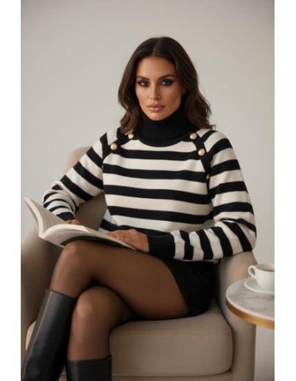 pull marinière femme, pull rayé bleu et blanc, pull col montant femme, pull chic femme, pull tendance automne hiver, pull avec b