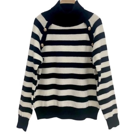 pull marinière femme, pull rayé bleu et blanc, pull col montant femme, pull chic femme, pull tendance automne hiver, pull avec b