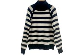 Pull marinière femme à col montant – Élégance chic et intemporelle