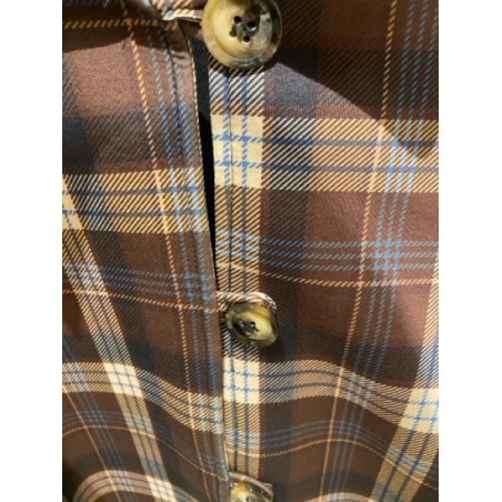 Veste femme à carreaux marron – Coupe oversize, chaude et tendance