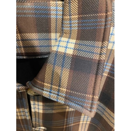 Veste femme à carreaux marron – Coupe oversize, chaude et tendance