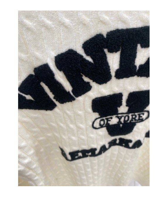 Pull vintage unisexe  – Sweat tendance en molleton premium avec logo brodé effet rétro