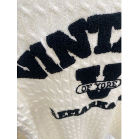 Pull Universitaire Varsity Montana Sports Unisexe – Sweat Oversize Chenille Bleu Marine Molleton Chaud