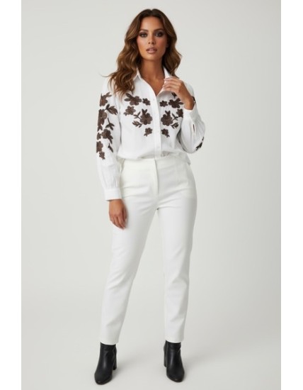 Chemisier en coton brodé