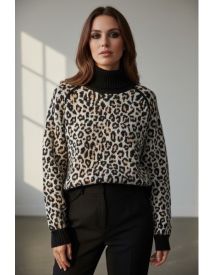 Pull Léopard Femme Hiver – Confort, Style Casual Chic & Coupe Moderne