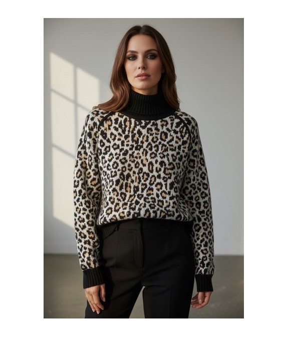 Pull Léopard Femme Hiver – Confort, Style Casual Chic & Coupe Moderne
