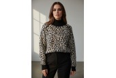 Pull imprimé léopard femme