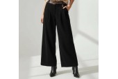 Pantalon large en velours noir