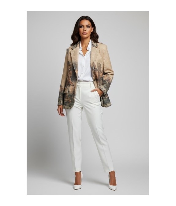 Veste femme matière bouclette effet mouton