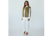 Veste sans manche kaki pour femme fausse fourrure Veste sans manche kaki pour femme fausse fourrure