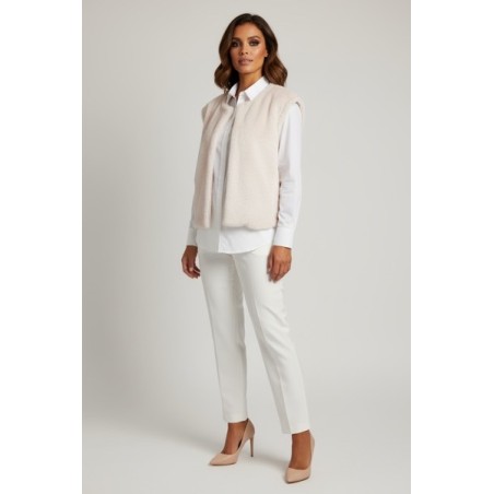 Veste sans manches femme en fausse fourrure