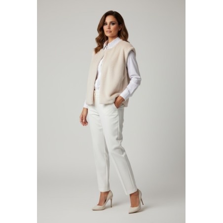 Veste sans manches femme en fausse fourrure