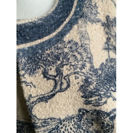 Veste sans manches motif Savane effet bouclette mouton – Gilet safari tendance femme