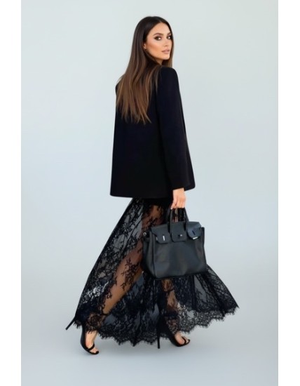 Jupe-short deux-en-un en dentelle noire – Élégante & tendance