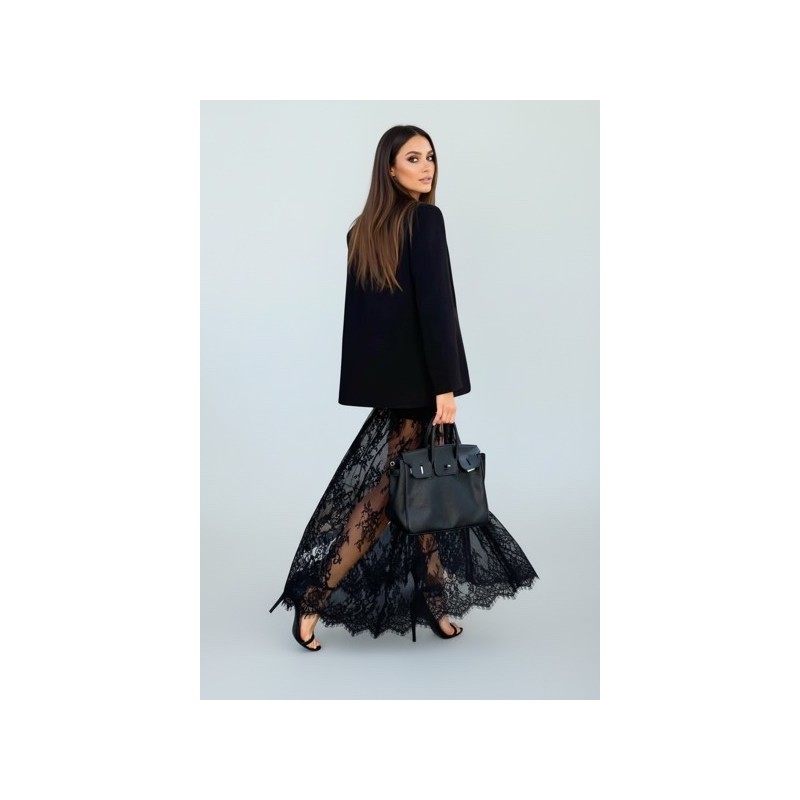 Jupe-short deux-en-un en dentelle noire Jupe-short deux-en-un en dentelle noire