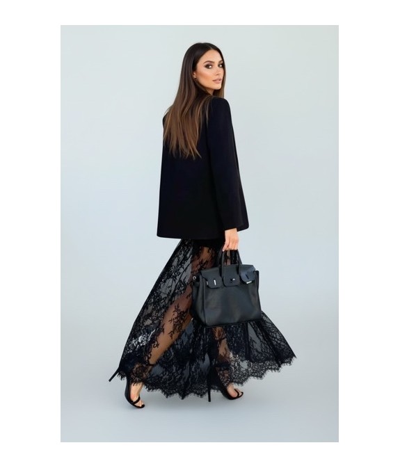 Jupe-short deux-en-un en dentelle noire – Élégante & tendance