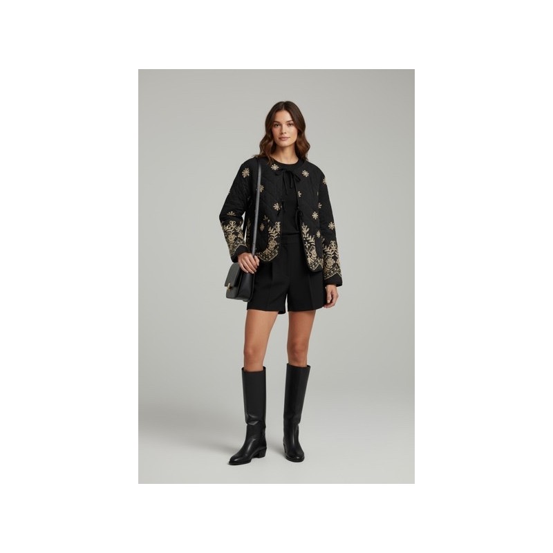 Veste matelassée brodée femme Veste matelassée brodée femme