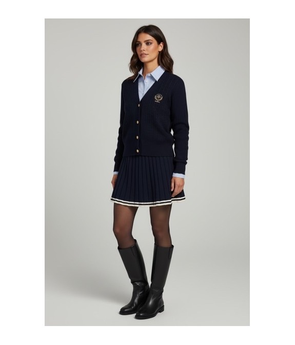 Gilet avec col chemise intégré