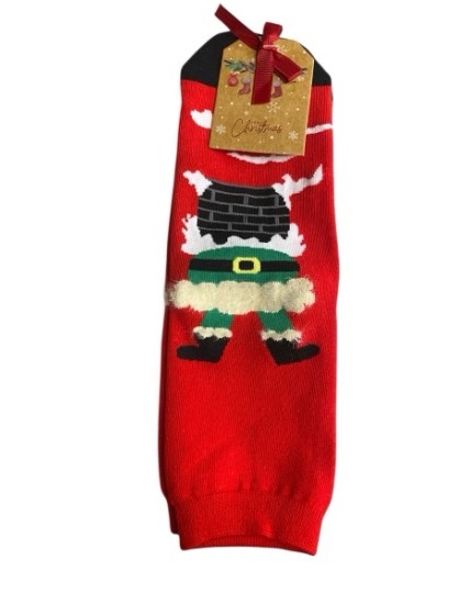 Chaussettes de Noël Festives – Motif Personnage de Noël – Rouge